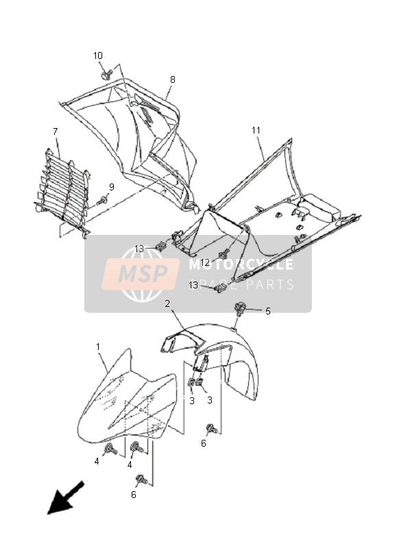 5RU215210000, Bavette De Garde Bou, Yamaha, 0